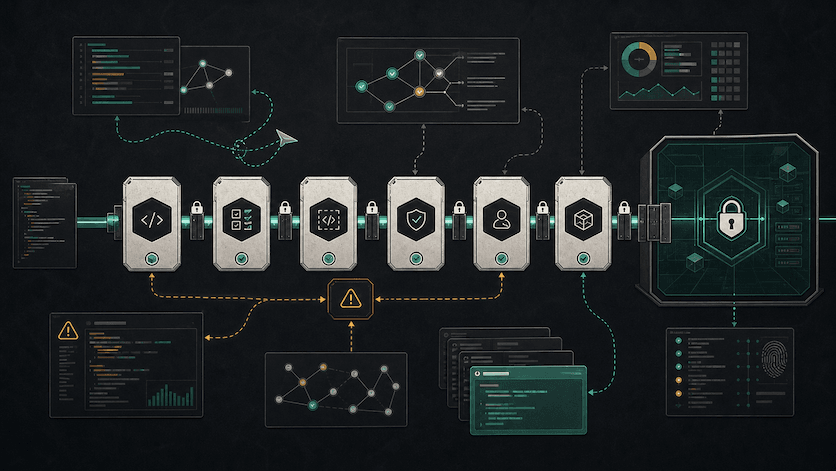 A CI/CD pipeline where agents investigate failures without bypassing deterministic release gates